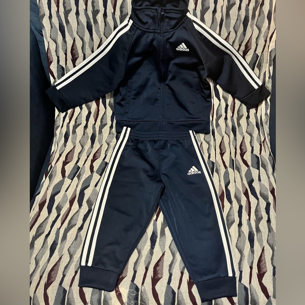Adidas 2pc set blue and white size 12 months